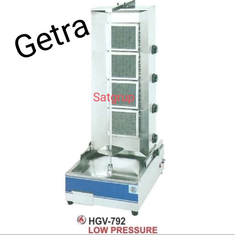 mesin gas kebab grill HGV-792 otomatis getra kebab 4 burner hgv-792 stainless