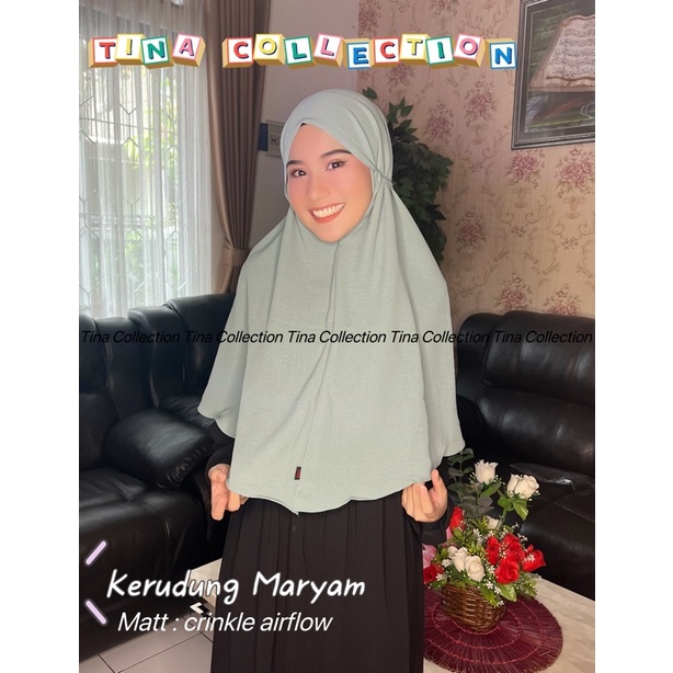 KERUDUNG BERGO MARYAM CRINKLE HIJAB KHIMAR MARYAM