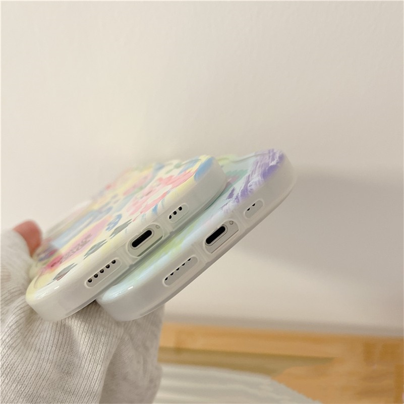 Soft Case Silikon Motif Lukisan Cat Minyak Beruang Untuk iPhone 14 13 12 11 Pro Max X Xr Xs Max 8 7 6 6s Plus