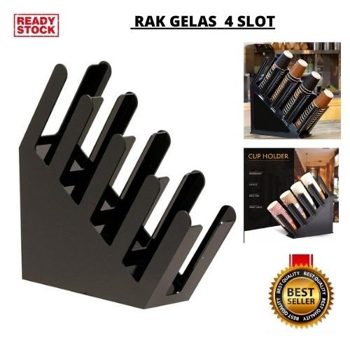 Rak Tempat Gelas Plastik Kertas Kopi 2 Dan 4 Slot Profesional 114149