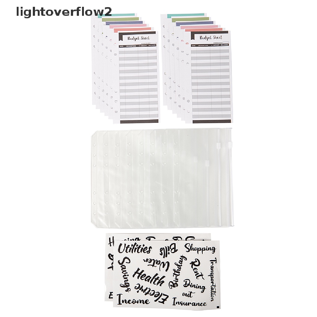 (lightoverflow2) Amplop Binder Organizer Bahan Kulit Ukuran A6 Untuk Buku Agenda