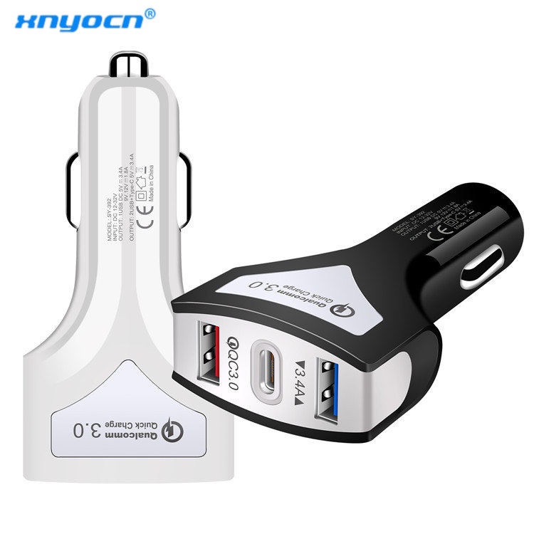 Charger Mobil PD30w QC3 0 USB Ganda Tipe c fast charging 30w