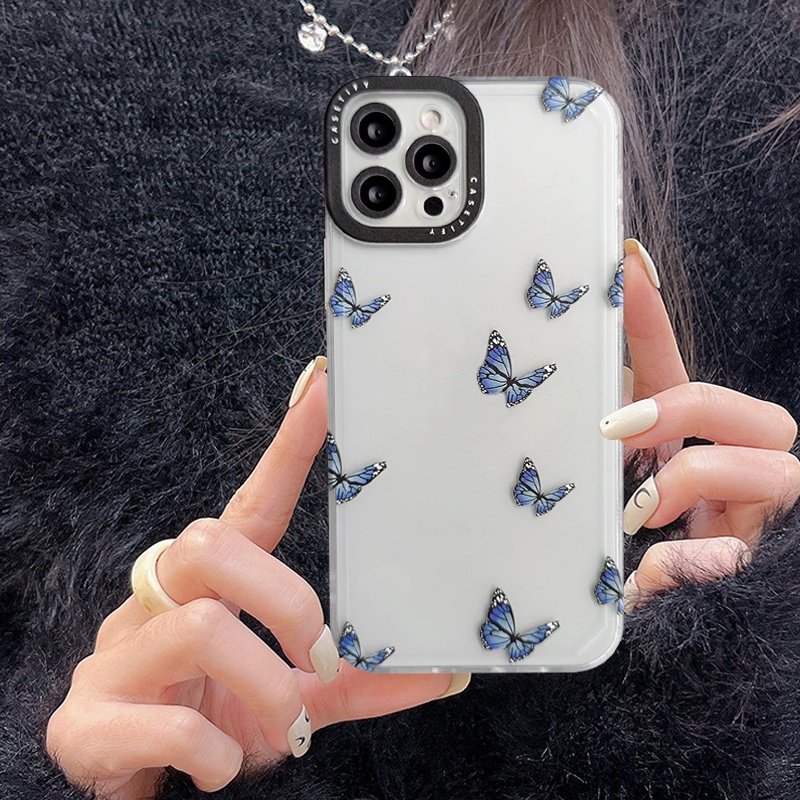 Butterfly Soft Case Tpu Transparan Motif Kupu-Kupu Untuk iPhone 7 8 6 6s plus X XR XS max 11 12 13 pro max SE 2020