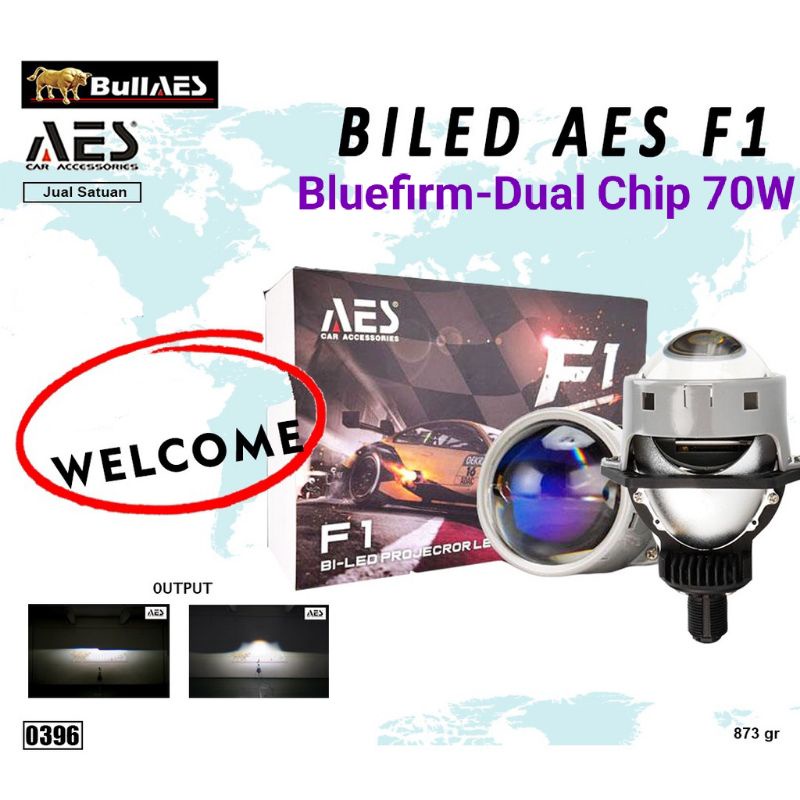 Projector BILED AES F1 3 inch Bluefirm Dual Chip LED 70 Watt