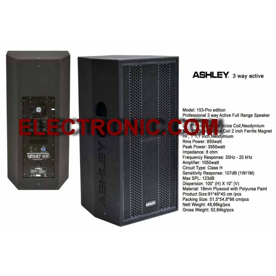 Speaker Aktif Ashley 153pro Edition 3way Aktif ORYGINAL 153 Pro Edition