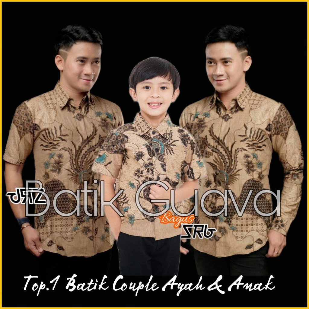 TERBARU Couple sweet || couple batik ayah dan Batik anak cowok BATIK COKLAT COKSU