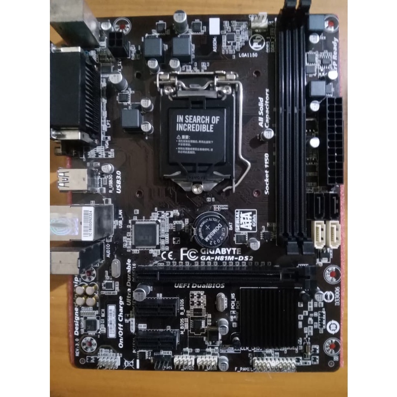 MOTHERBOARD GIGABYTE H81M DS2 PI LGA 1150 - SECOND KONDISI MATI TOTAL