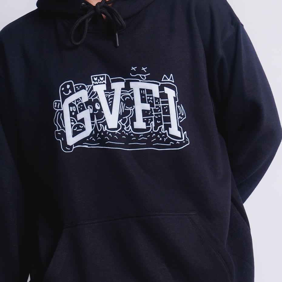 Langsung Kirim GVFI Pullover Hoodie Curbside Black