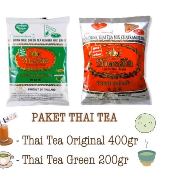 

COD✔️Paket thai green tea 200 gr dan thai original 400 gr Chatramue|RA8