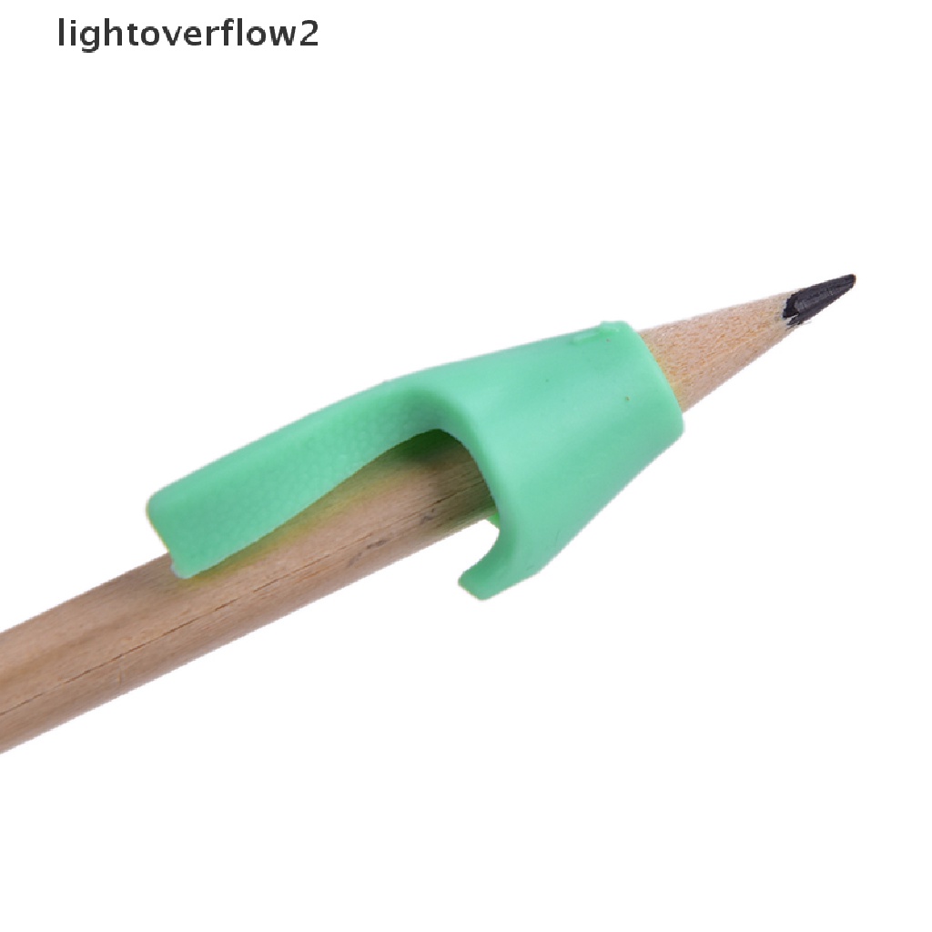 (lightoverflow2) 2pcs / Set Mainan Pelindung Jari Bahan Silikon Untuk Anak Belajar Menulis / Menggambar