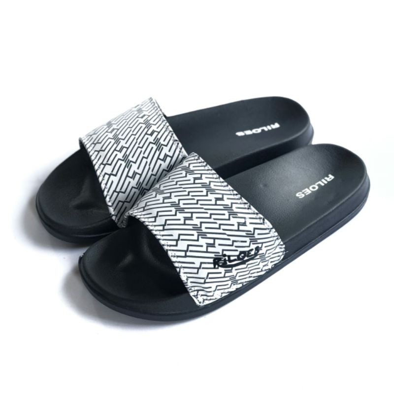 Sandal Flipflop Sandal Selop Pria Original Riloes Batik Putih