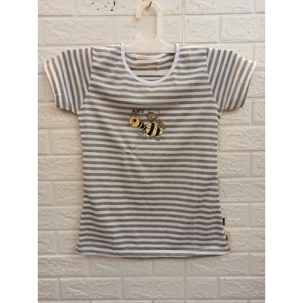 Kaos atasan cewek ladies murah stripe lebah