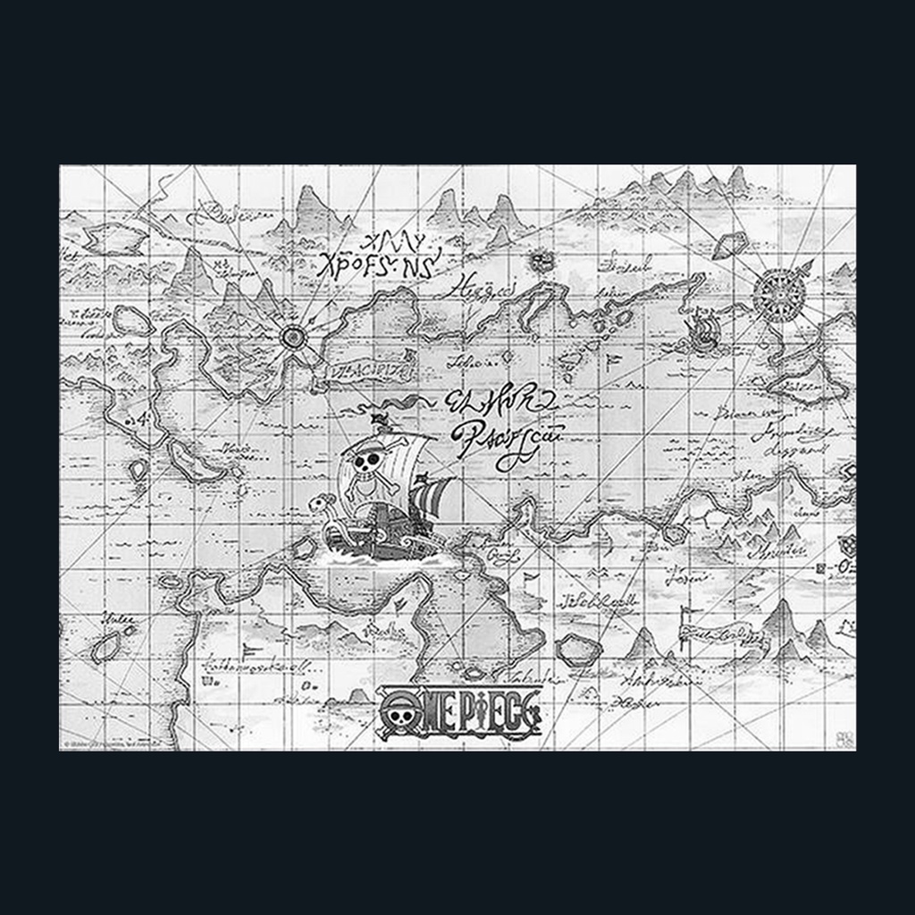 Kaos One Piece Combed 30s Maps