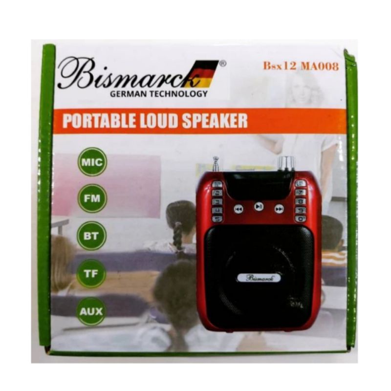 portabel loud speaker Bismarck BSX12 MA008, speaker pinggang bluetooth.