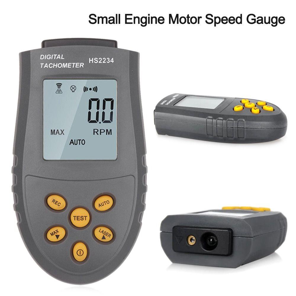 Solighter Digital Laser Tachometer HS2234 Pengukur Kecepatan Motor Presisi Tinggi Alat Pengukur Kecepatan Motor Mesin Kecil