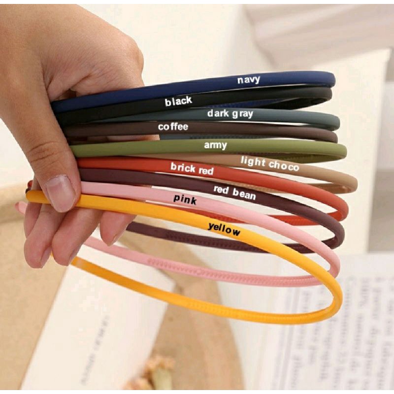 Bando korea doff polos bando thin matte headband bando matte bando premium warna