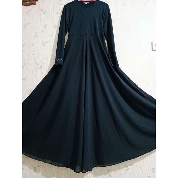 Gamis basic look like si se sa logo sj se sa
