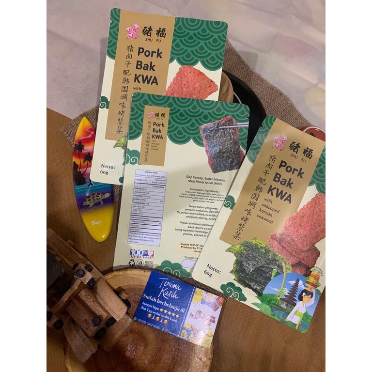 

ZHU FU BAKHWA DENDENG SEAWEAD SNACK PACK 60 GRAM DENDENG BALI MURAH