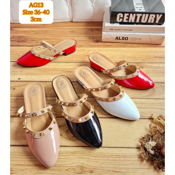 ABBUSHOES AG 13 bapau mules stut marci 3cm