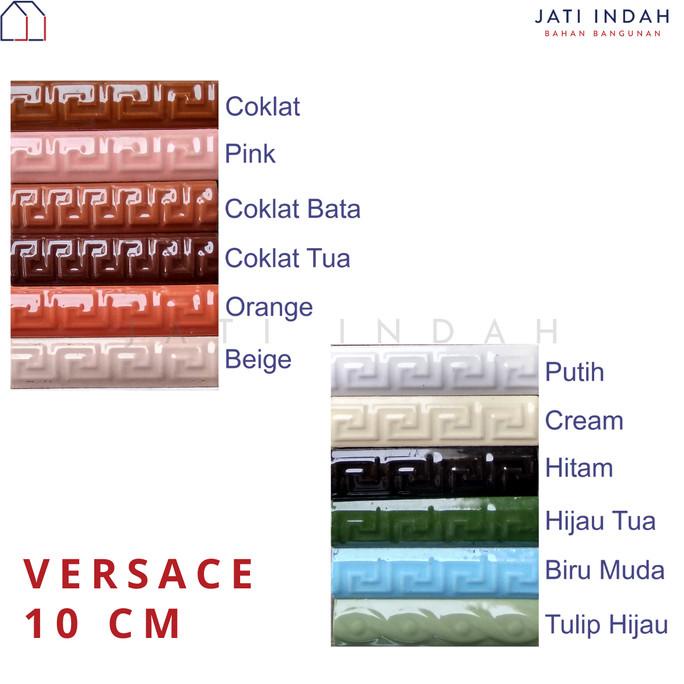 ] Kuku Macan 10 cm Motif Versace / Bon-bon Lis Pinggiran Keramik 50pcs