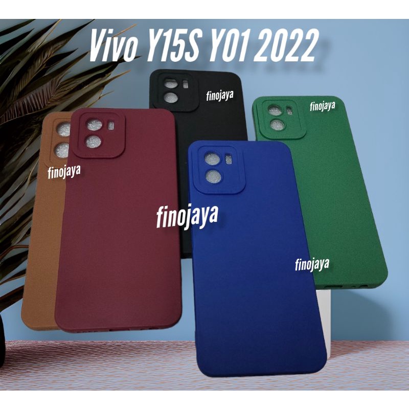 CASE MACARON VIVO Y15S Y01 2022 SILIKON CASING SElICON SOFTCASE PELINDUNG PRO CAMERA