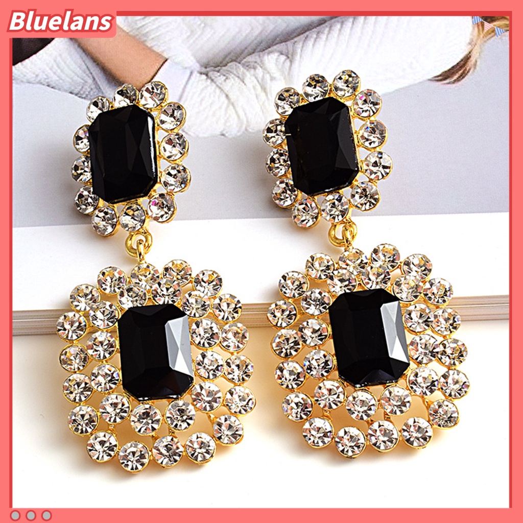 Anting Panjang Bentuk Geometris Bahan Alloy Anti Karat Untuk Kencan