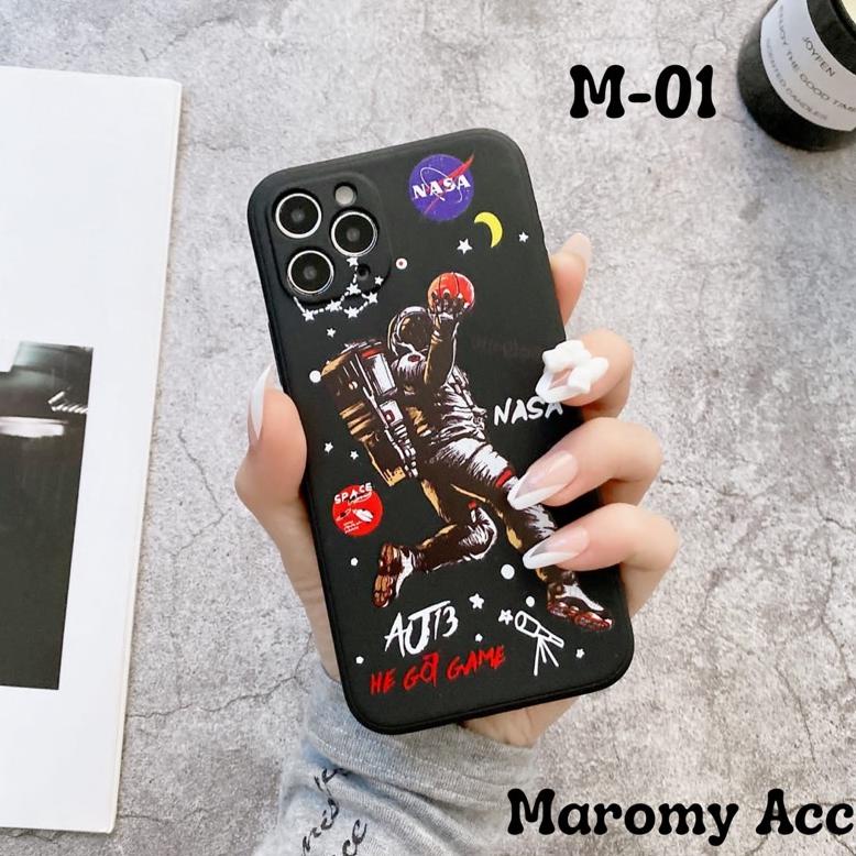 CASE ASTRONOT NASA TPU BLACK CASING FOR OPPO A5S AA7 F9 A12 2020 A5 A9 2020 A15 A15S A1K A3S A31 202