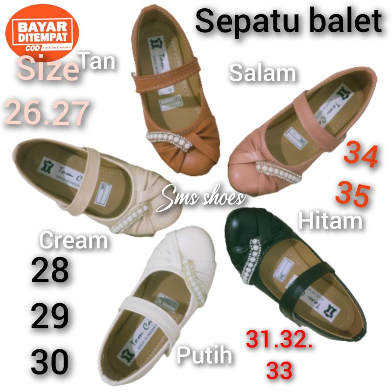 SEPATU BALET ANAK PEREMPUAN/SEPATU FLAT/SEPATU FLEKSUS MANIK2 TERBARU DAN TERLARIS