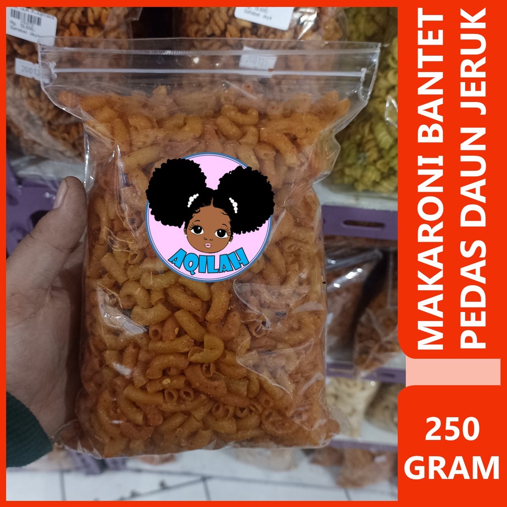 Jual 250 Gram Makaroni Bantet Cikruh Pedas Daun Jeruk Makanan Ringan