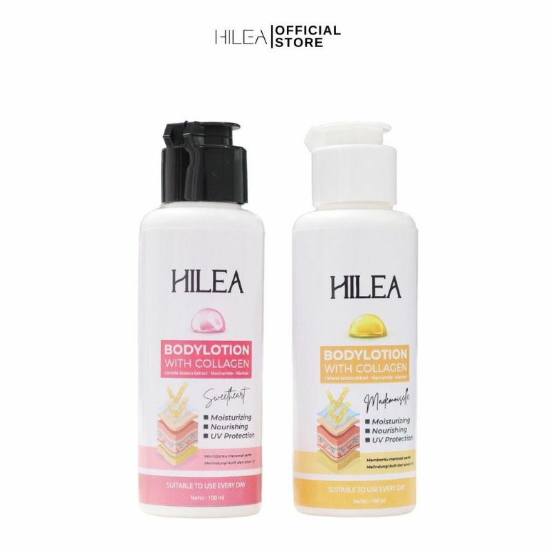 (SATU PAKET / 2 LOTION) Hilea Body Lotion 100 ml / LOTION HILEA / LOTION BPOM MENCERAHKAN / BODY SERUM HILEA / PAKET HILEA