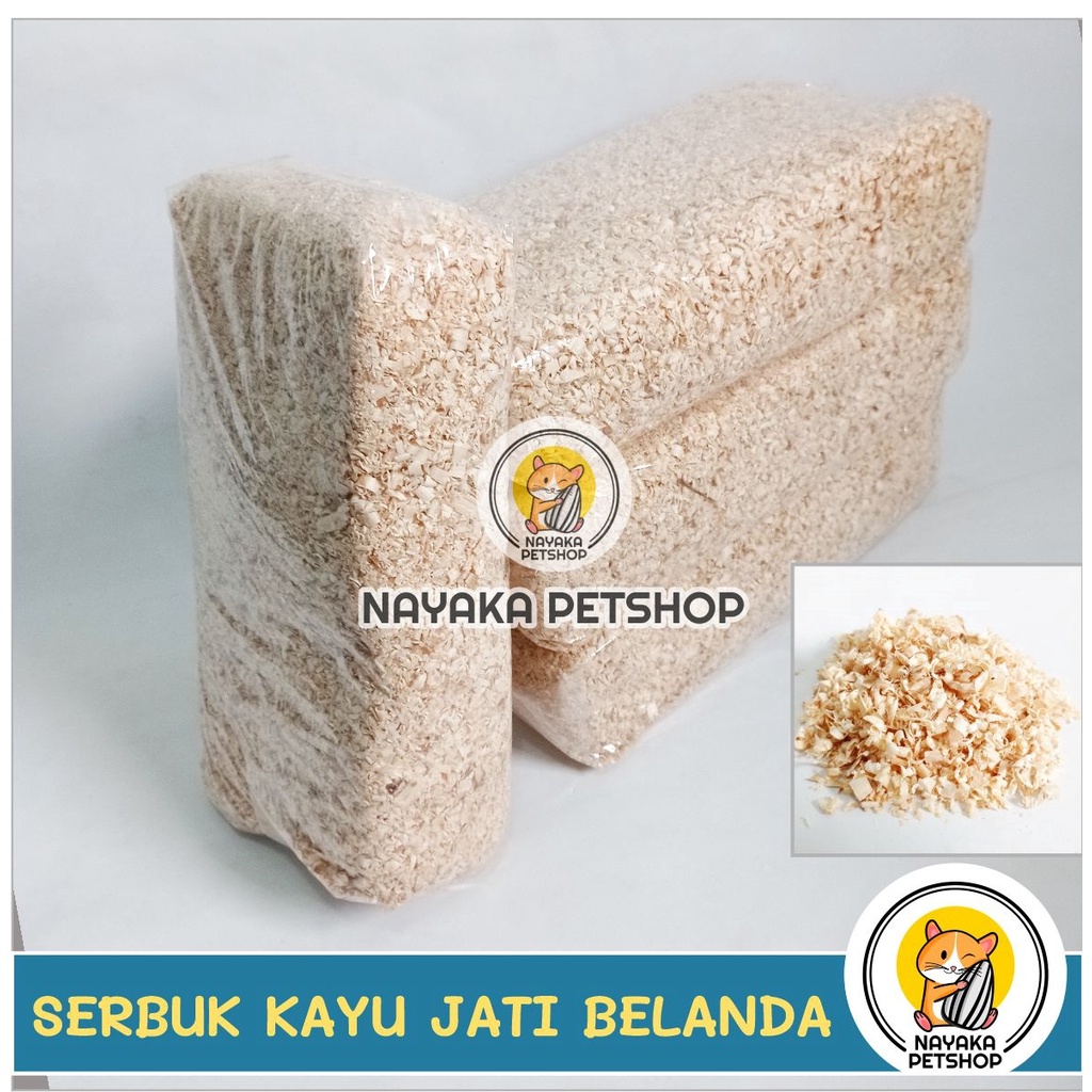 Serbuk Kayu Hamster Alas Kandang Serutan Jati Belanda Hewan Bedding Marmut Landak Mini Tupai Gerbil Tikus Mencit Hewan