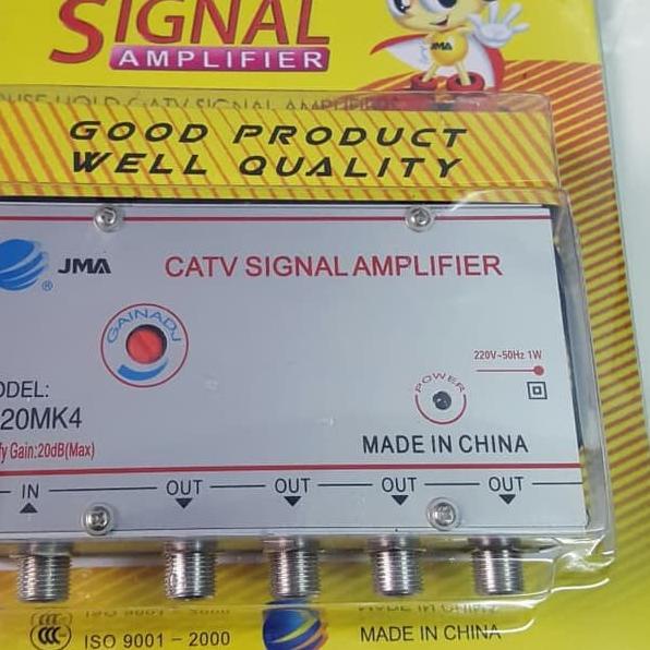 *Terbaik* Splitter booster cabang 4 way catv penguat signal amplifier antena tv pembagi signal antena tv Segera Dapatkan !!