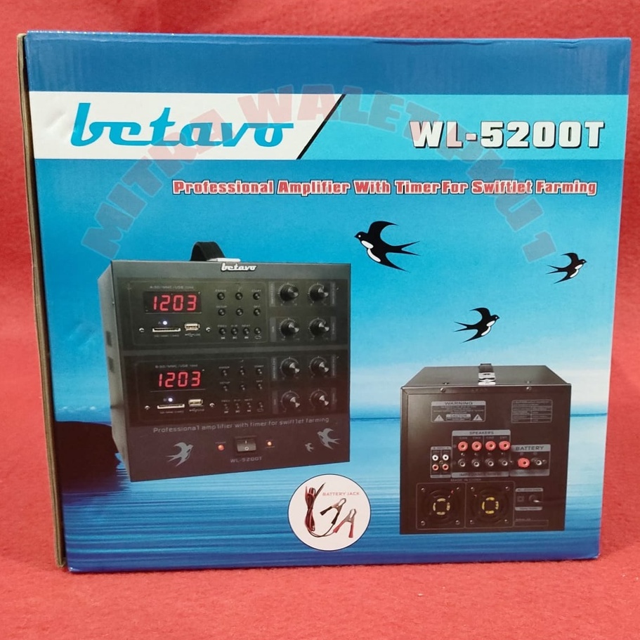 Ampli / Mesin Panggil Walet Betavo WL 5200 T 2 player 2 Timer