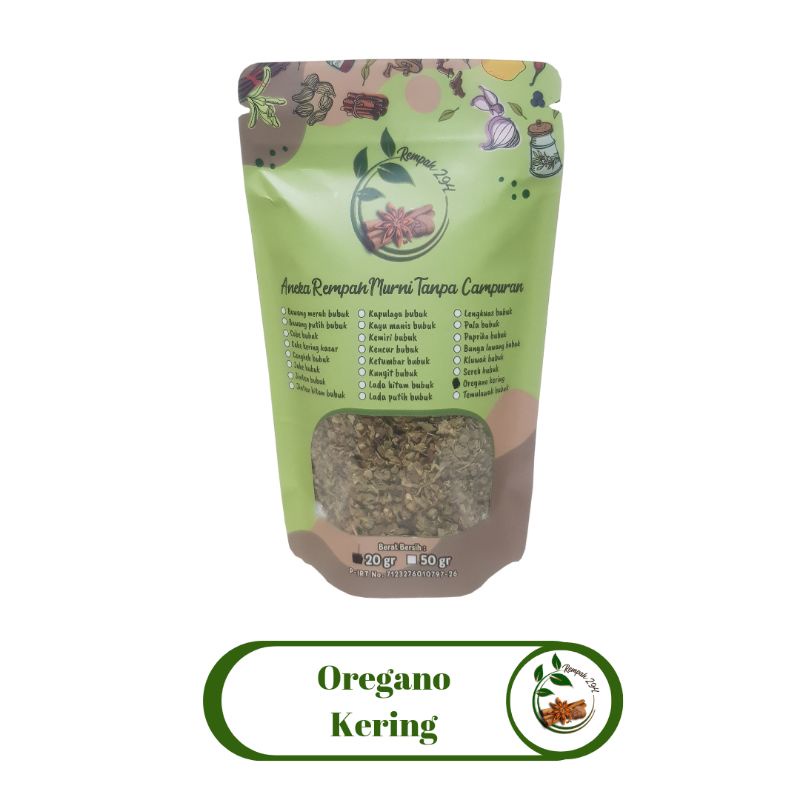 

DRIED OREGANO BERAT BERSIH 20GRAM