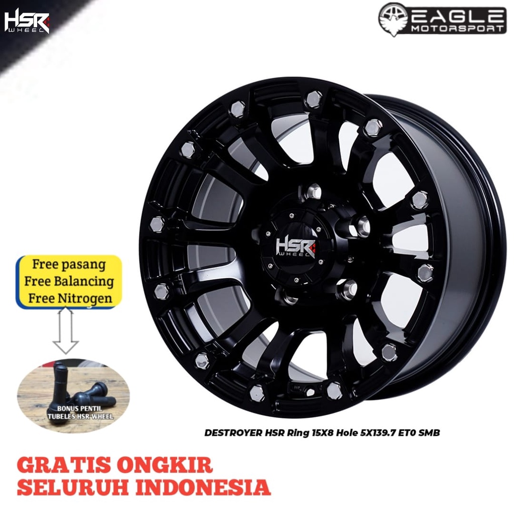 VELG MOBIL OFFROAD R15 PELEK FEROZA TAFT KATANA HSR WHEEL DESTROYER