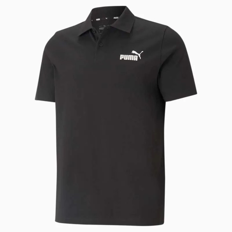 Kaos Kerah Puma Hitam Pria Essential Jersey Polo Black Men 586676 01