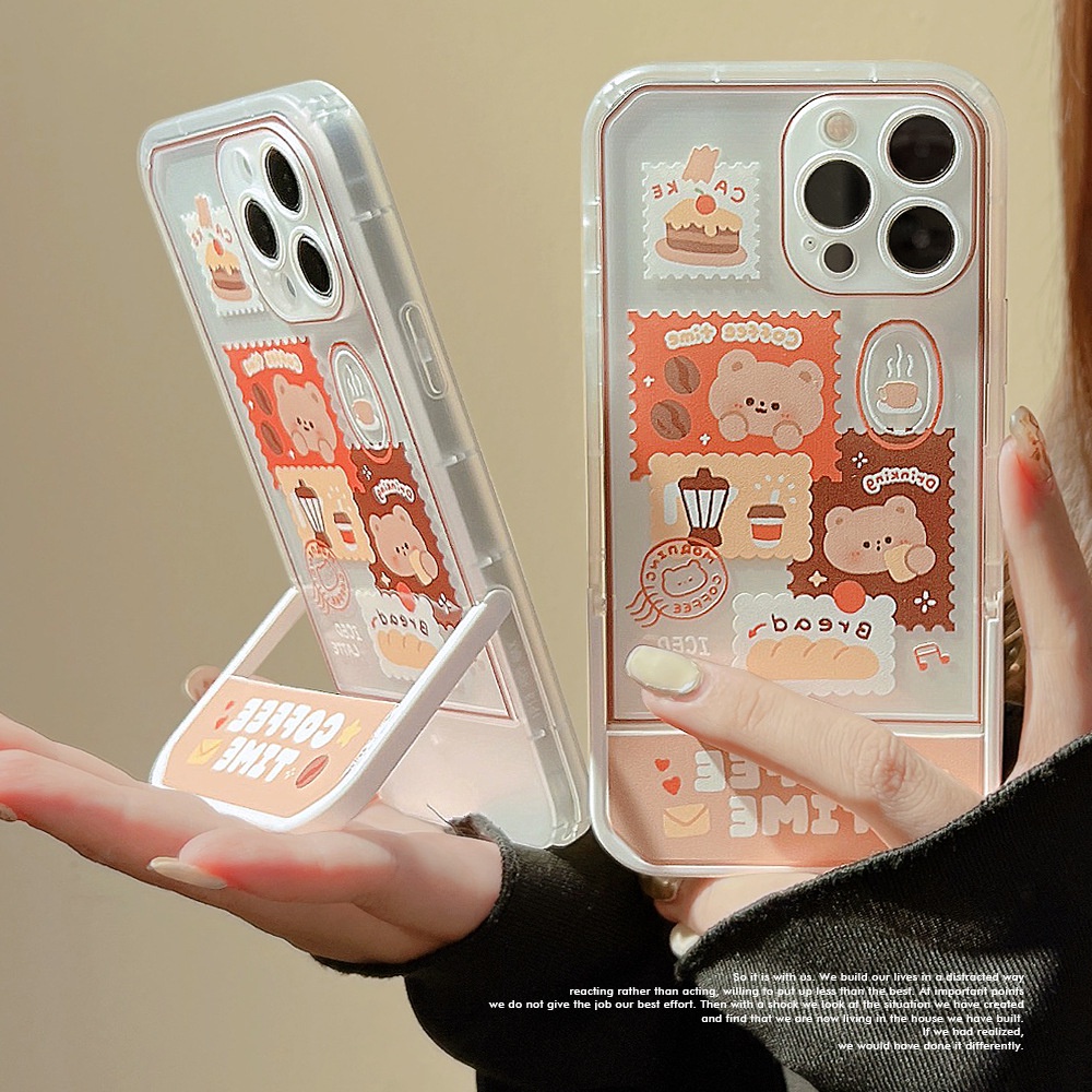 Soft Case Silikon Motif Kartun Beruang Untuk Iphone 14 7 8 Se 2020 7 + 8PLUS XS XR 11 12 13 PRO MAX