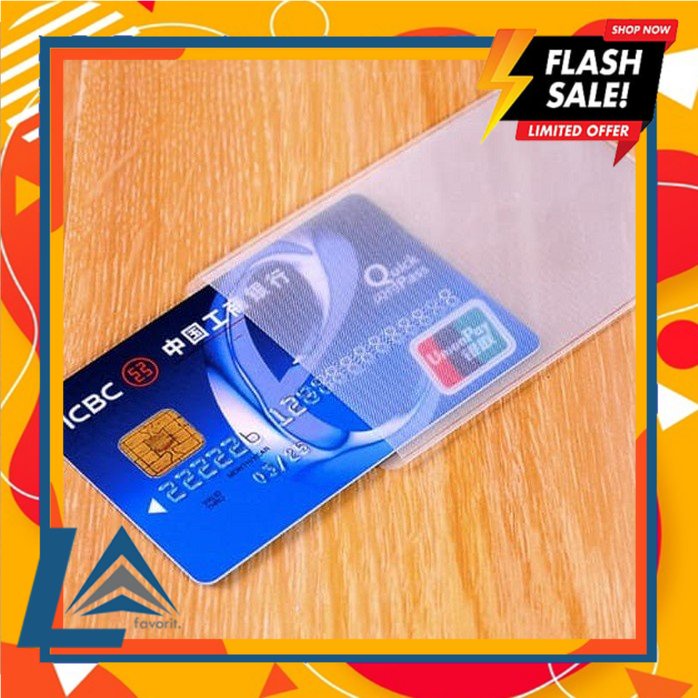 

(LA FAVORITE). 10pcs Plastik Pelindung Identitas - Cover ATM KTP SIM Plastik Laminating Cover Pelindung Kartu Nama