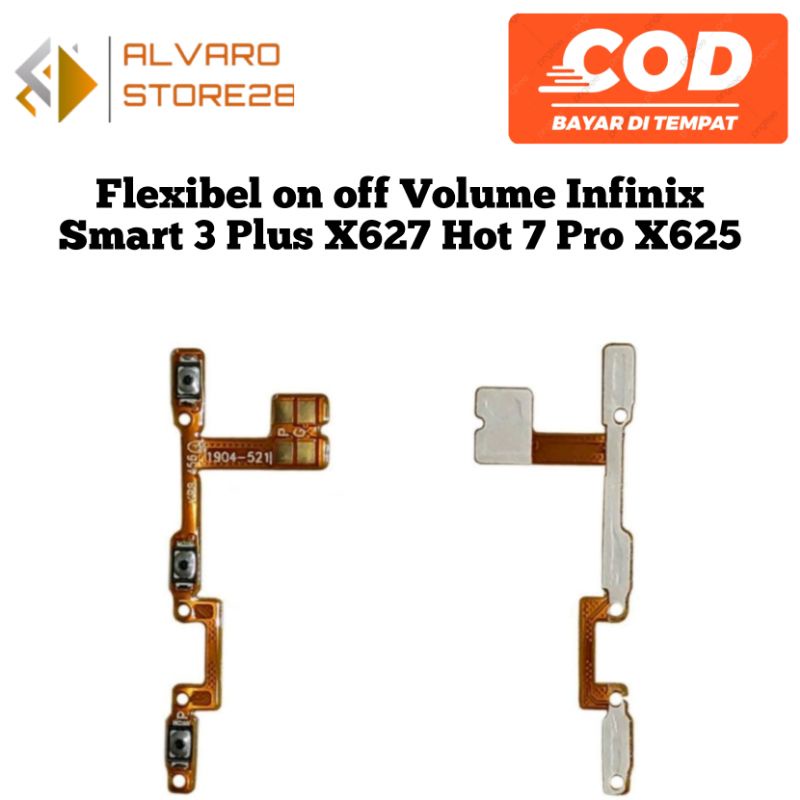 Flexible Flexibel on off Volume Infinix Smart 3 Plus X627 Hot 7 Pro X625 - Fleksibel tombol Power