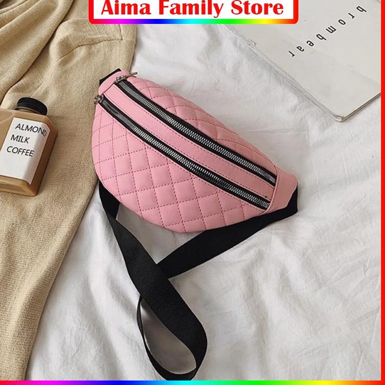 Waistbag Wanita NADIA PREMIUM Tas Selempang Slempang Dada Depan Pinggang Cewek Slingbag Perempuan {K