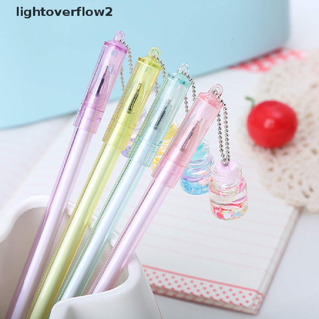 (lightoverflow2) Pulpen Gel Dengan Hiasan Botol Untuk Pelajar