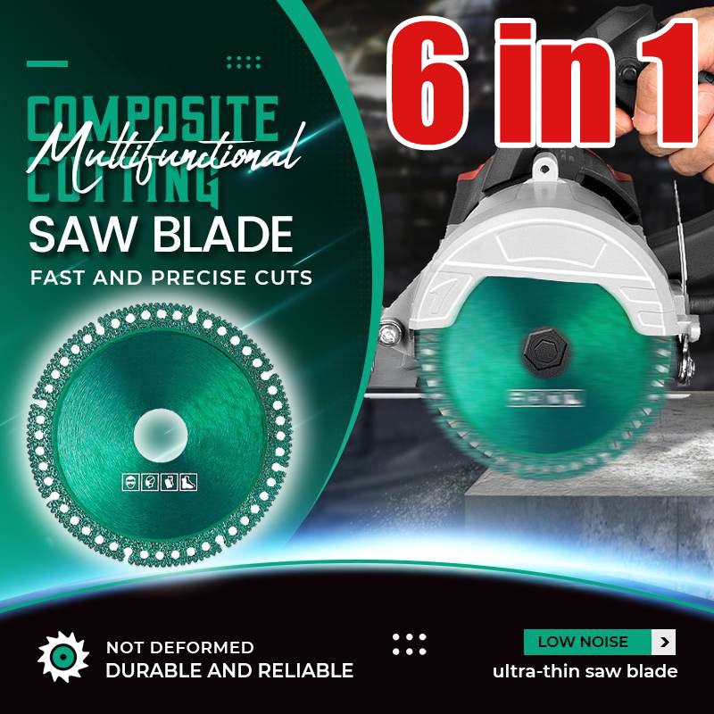 6 In 1 Mata Gergaji Diamond Multifungsi 100mm Ultra Tipis Untuk Keramik / Ubin / Kayu / Marmer