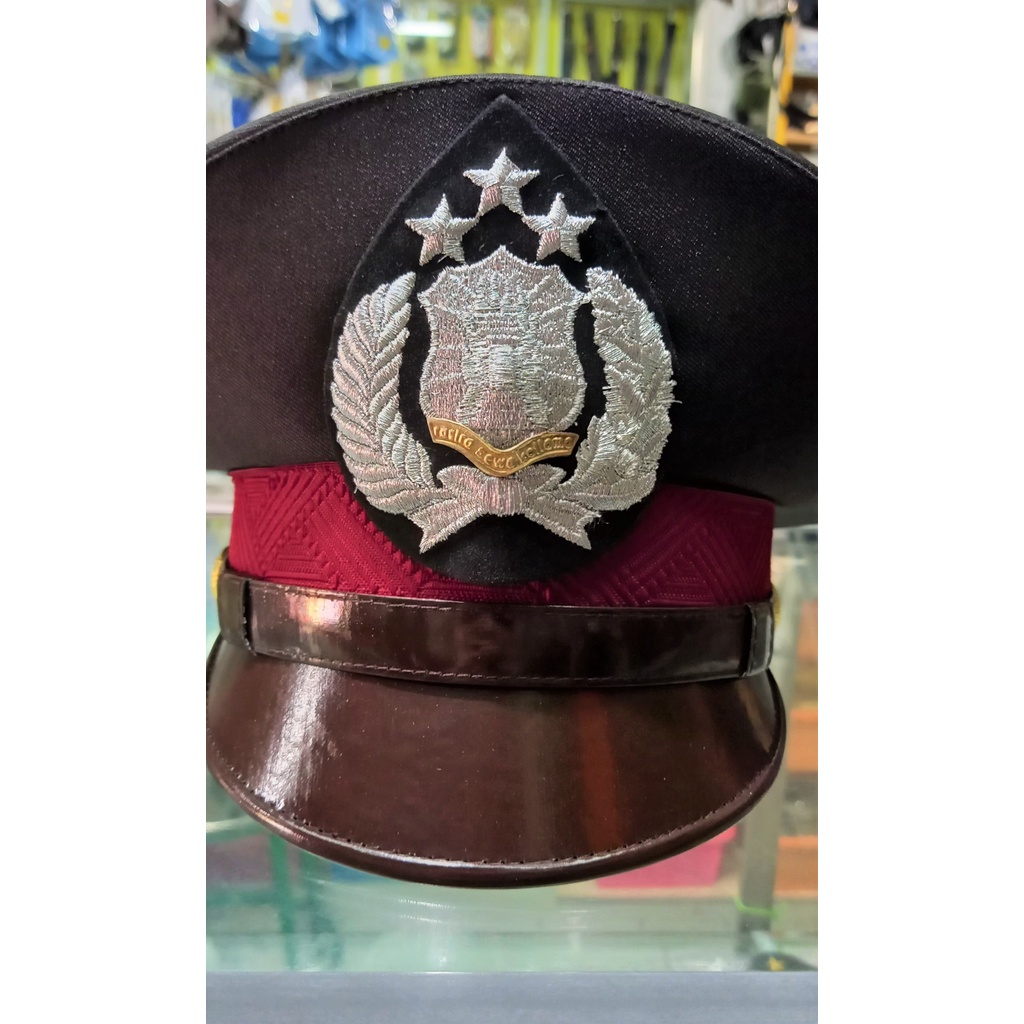 Topi Pet Pdh BINTARA POLRI Coklat Pet POLISI BINTARA