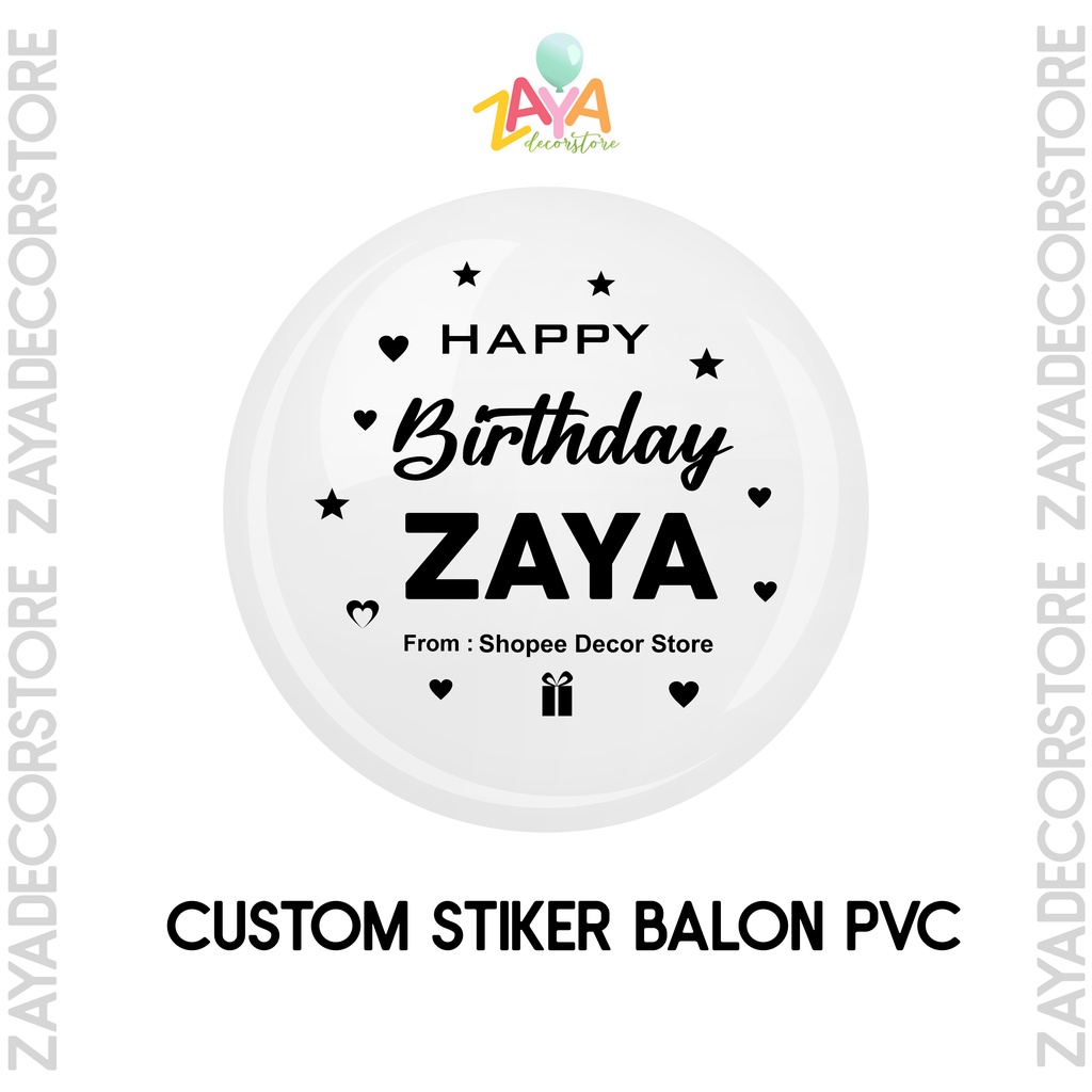 CUSTOM STIKER BALON PVC