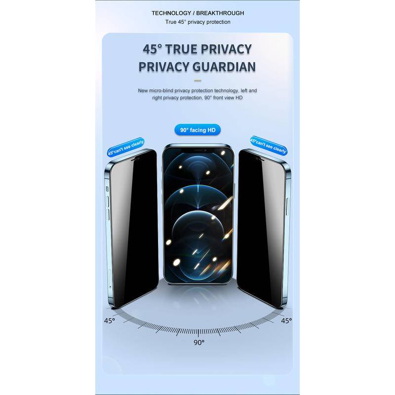 Pelindung Layar Tempered glass Anti Intip Untuk IPhone 14 13 12 11 Pro MAX X XS MAX XR