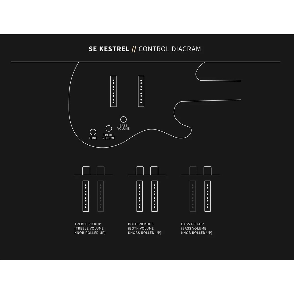 PRS SE Kestral Bass Tri-Color Sunburst