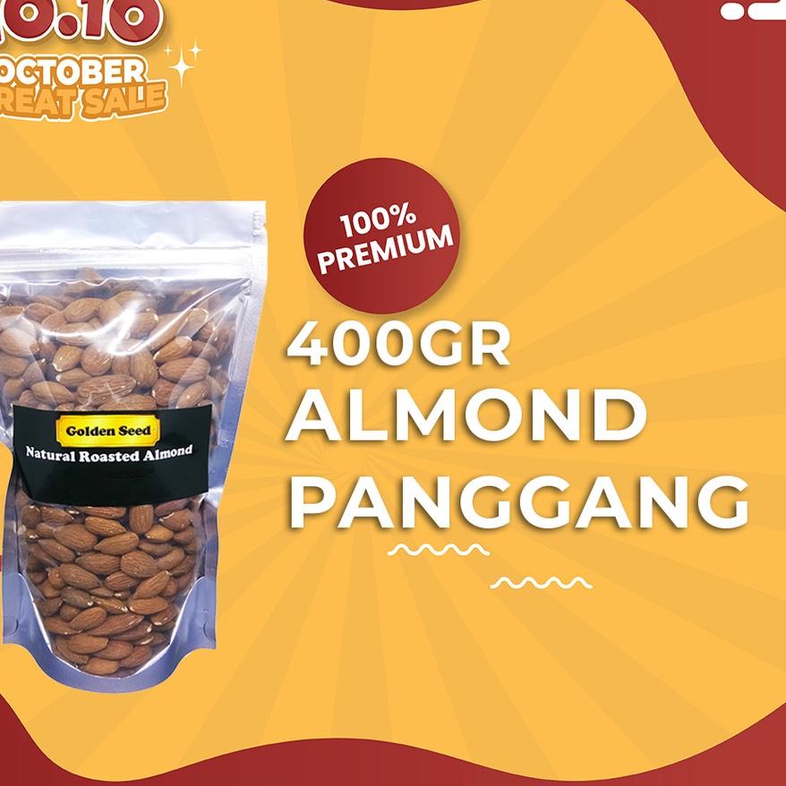 

10.10 FLASH SALE KACANG ALMOND PANGGANG 400 GRAM PREMIUM - ROASTED ALMOND 400 GR