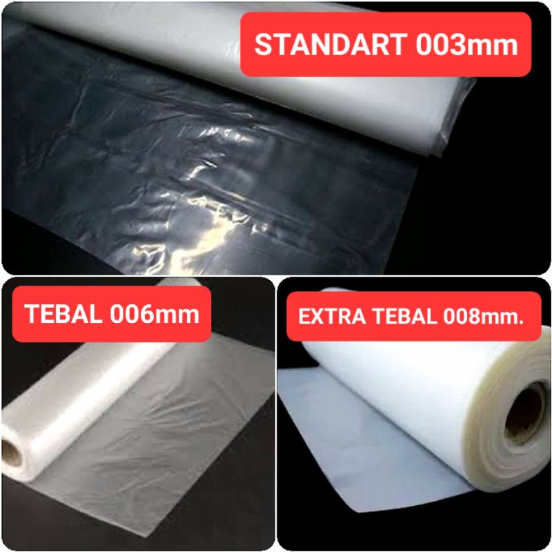 Plastik Cor 80 MIKRON | Plastik Roll Meteran | Plastik Bening PE Ori | Plastik rol UV hidroponik | plastik bangunan