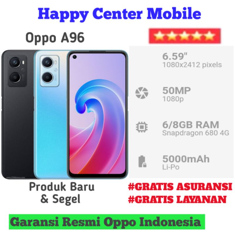 OPPO A96 [8GB+5GB] + 256GB GARANSI RESMI