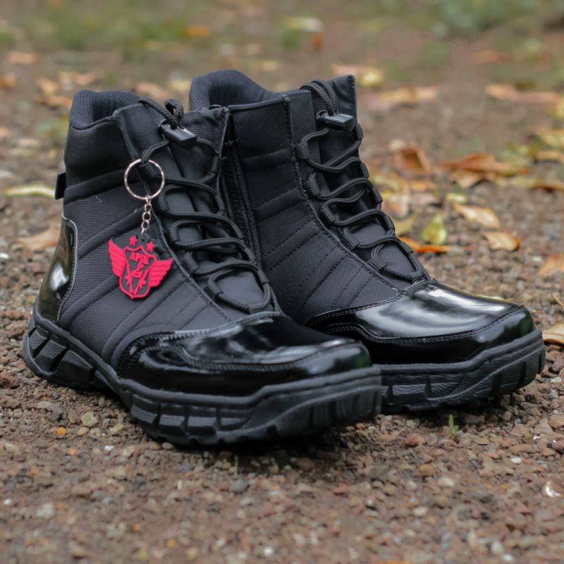 SEPATU PDL NINJA TITAN PENDEK MERK APIK BAHAN KULIT SAPI ASLI SEPATU PDL DINAS LAPANGAN TNI POLRI SECURITY SATPAM SEPATU PDL POLANTAS MODEL TERBARU